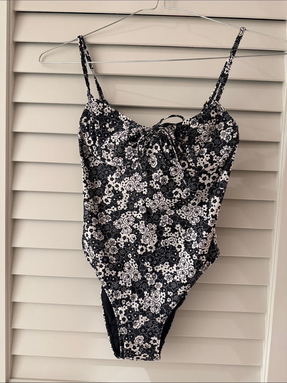 Faithfull the Brand Black & White Floral One-Piece Swimsuit XS